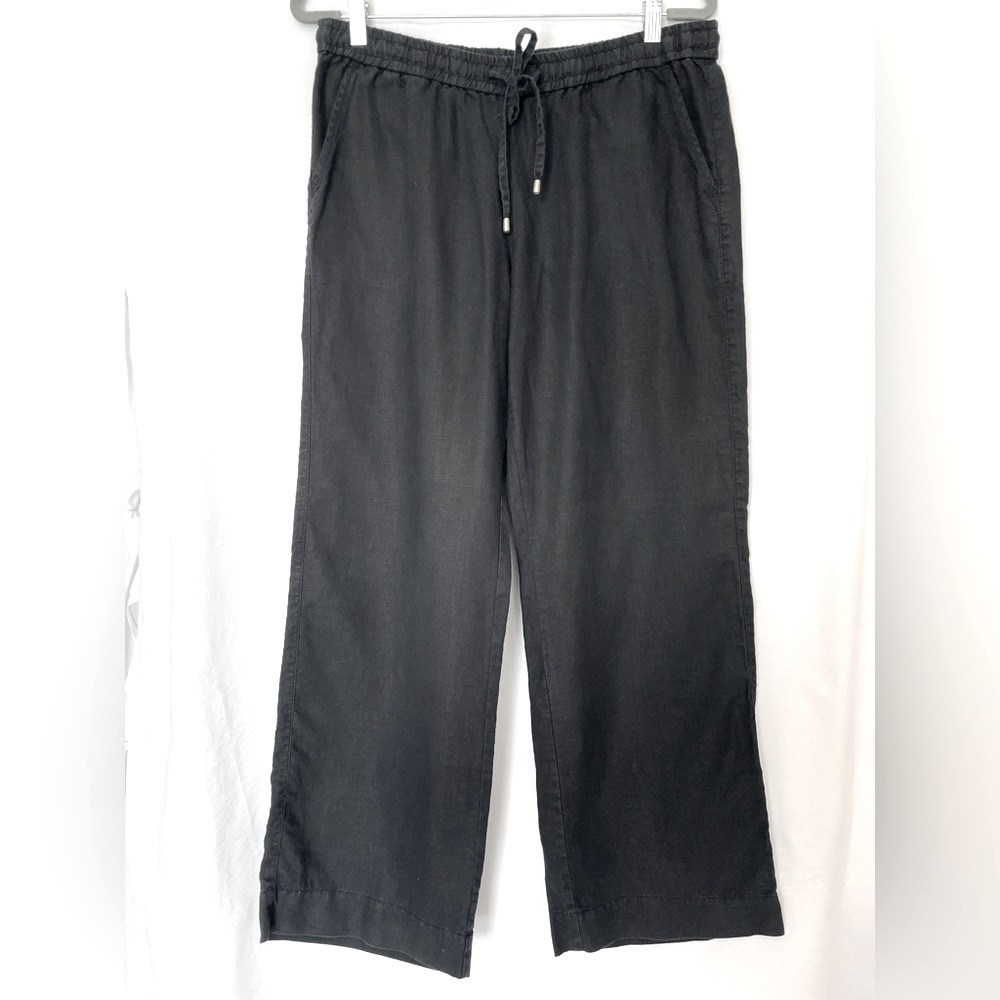 Tommy Bahama Black Wide-Leg Pull-On Pants